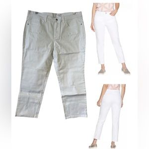 *Denim & Co Studio Petite Denim Ankle Jeans White 16P ~A304477